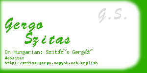 gergo szitas business card